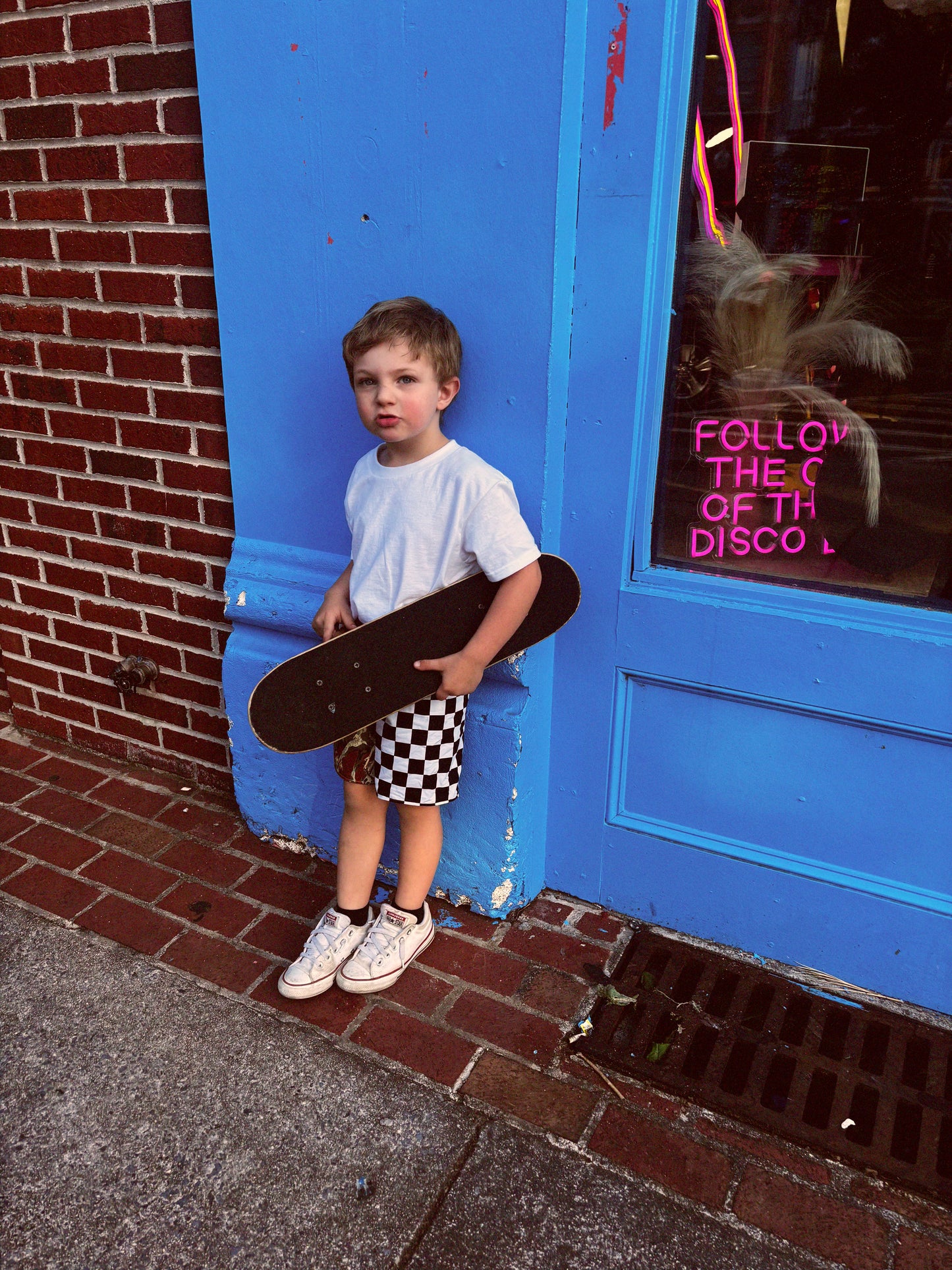 Western + Checkered Toddler Shorts